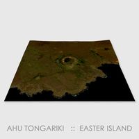 Ahu Tongariki Easter Island Area Terrain