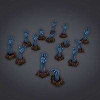 low poly zombie hand pack