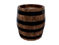 Wooden barrel low poly pbr