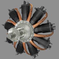 Rotary Rhone Engine