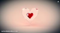 red heart inside glass