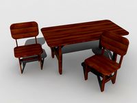 Wooden sitting set