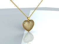 Micro pave heart pendant