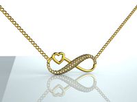 Infinity heart penadnt