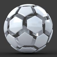 Soccerball split D white