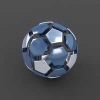 Soccerball split D blue black