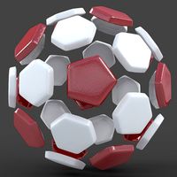Soccerball split C red