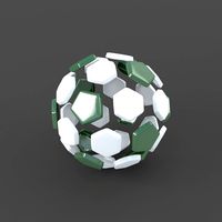 Soccerball split C green