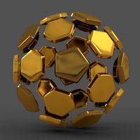 Soccerball split C golden