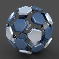 Soccerball split C blue black