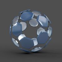 Soccerball split B blue black