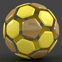 Soccerball split A yellow
