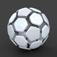 Soccerball split A white