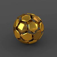 Soccerball split A golden