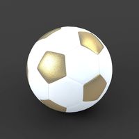 Soccerball small holes white gold
