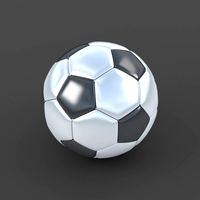 Soccerball HighPoly metal
