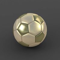 Soccerball HighPoly gold