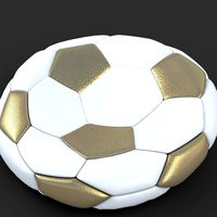 Soccerball flat white gold