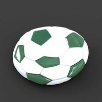 Soccerball flat green