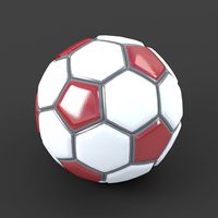 Soccerball fancy red