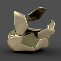 Soccerball exploded gold
