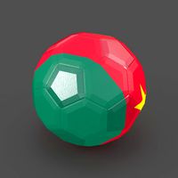 Soccerball LowPoly Cameroon