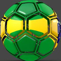 Soccerball dissasembled Brazil