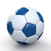 Soccerball big holes blue