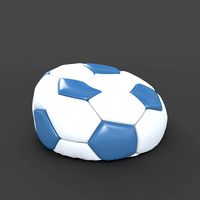 Soccerball empty blue