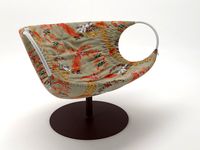 moroso smock armchair textile