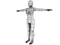 Female low poly mesh