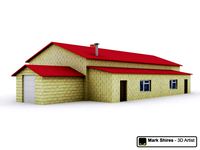 Barn Building Low Poly
