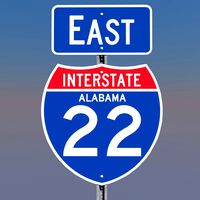 3D Alabama Interstate 22 Signs