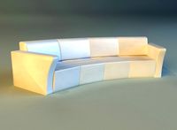 Sofa luxury leather for cafe arc
