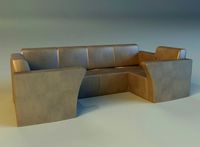Sofa luxury leather for cafe