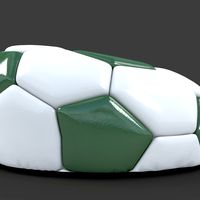 Soccerball empty green