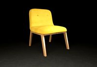 Modern Minimal Chair yellow