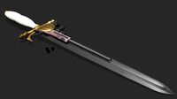 Clam Shell Cross Guard FlintLock Dagger and Sheath