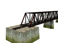 Modular Railway Bridge Low-poly