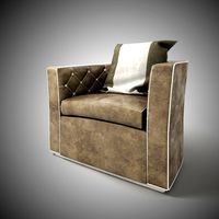 Leather Horseshoe Armchair