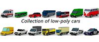 Collection of low-poly cars