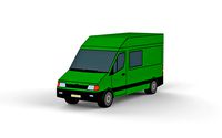3D model Green van