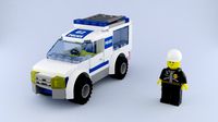 Lego Police Officer and Police Patrol Van Set