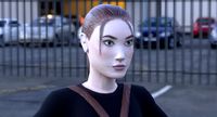 Female in black top