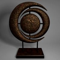Hammered Celestial Moon And Sun table decor