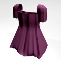 Square-Neck Short-Sleeve Mini A-Line Dress 01
