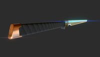 japanese sword katana Scifi Low-poly