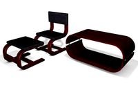 Coffee Table, Chair, and Ottoman