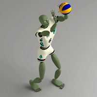 Cartoon abstract sport model Ballerkin - humanoid Model 3D