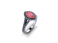 Split marquise ring